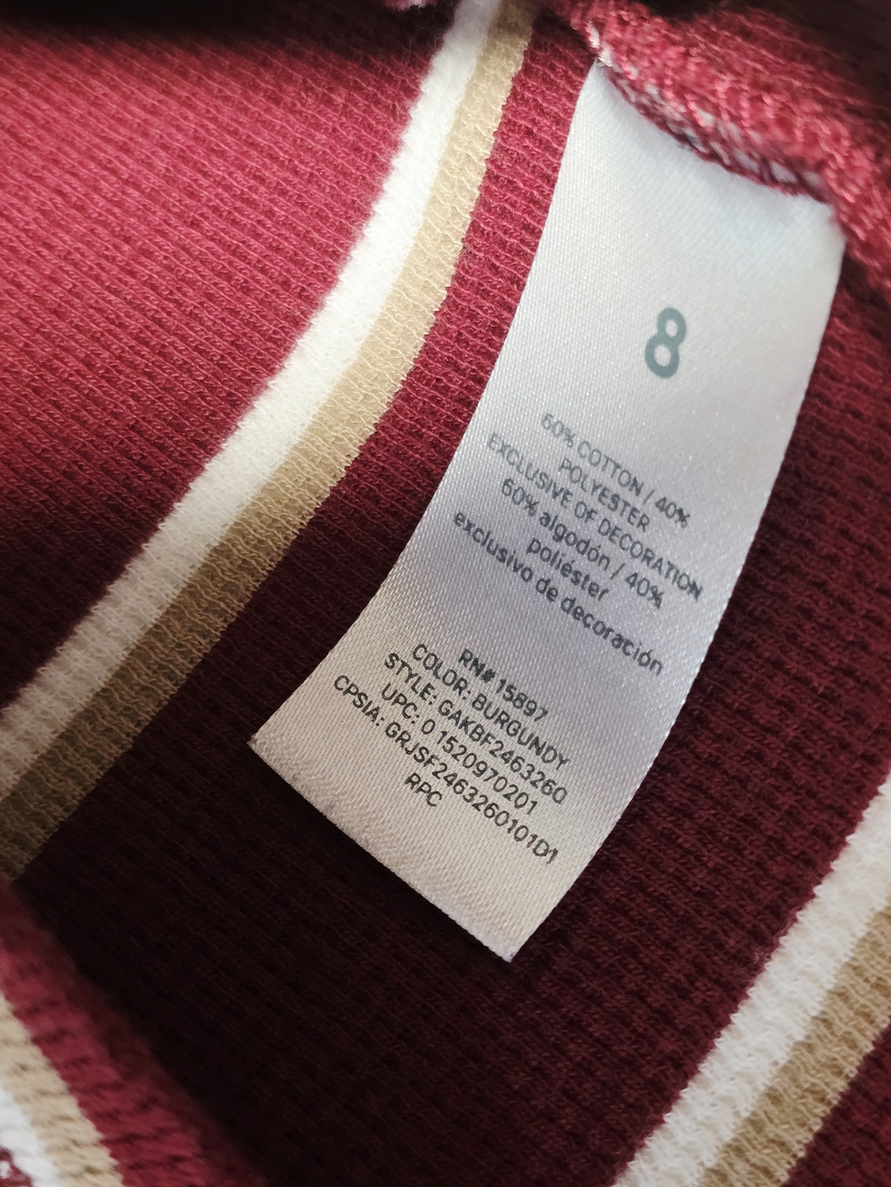Boy's Size 8 Long Sleeve Henley & Waffle Knit Tops Bundle- Navy, Red, Gray, Blue - Picture 5 of 13